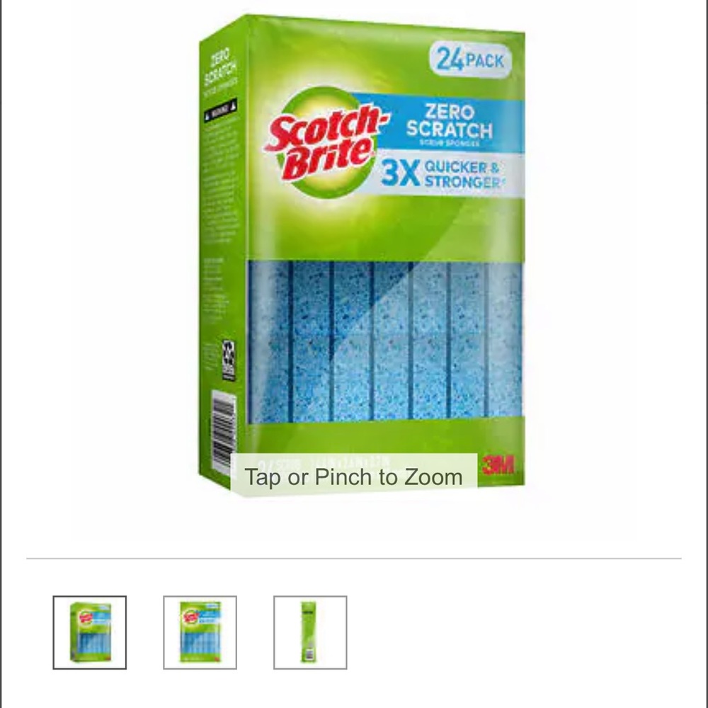 (24) Scotch-Brite zero Scratch Scrub Sponges